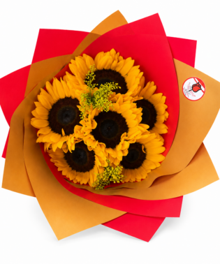 Ramo buchón de 6 girasoles