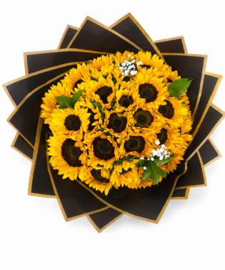 Ramo buchón de girasoles