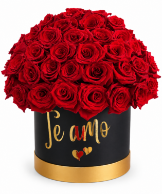 FlowerBox 50 rosas importadas