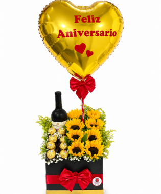 Arreglo de girasoles