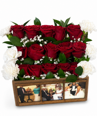 Caja fotográfica de rosas importadas