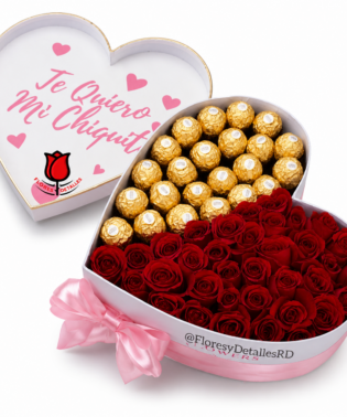 Corazón mitad chocolates