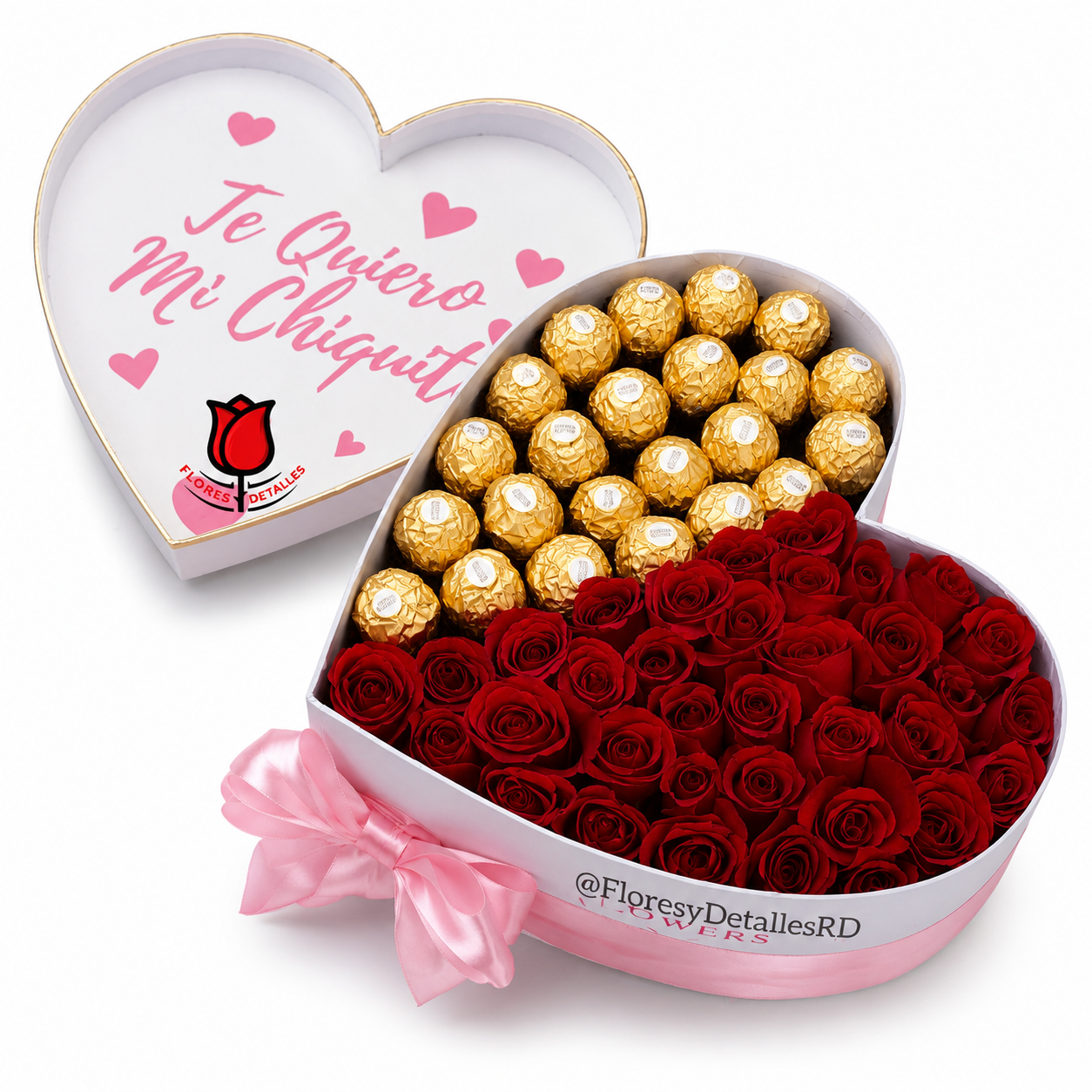 Corazón mitad chocolates