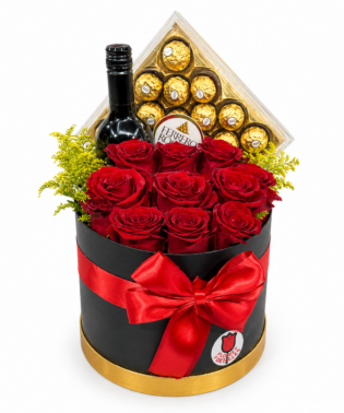 Box con 24 ferreros, rosas y vino 19 crimes
