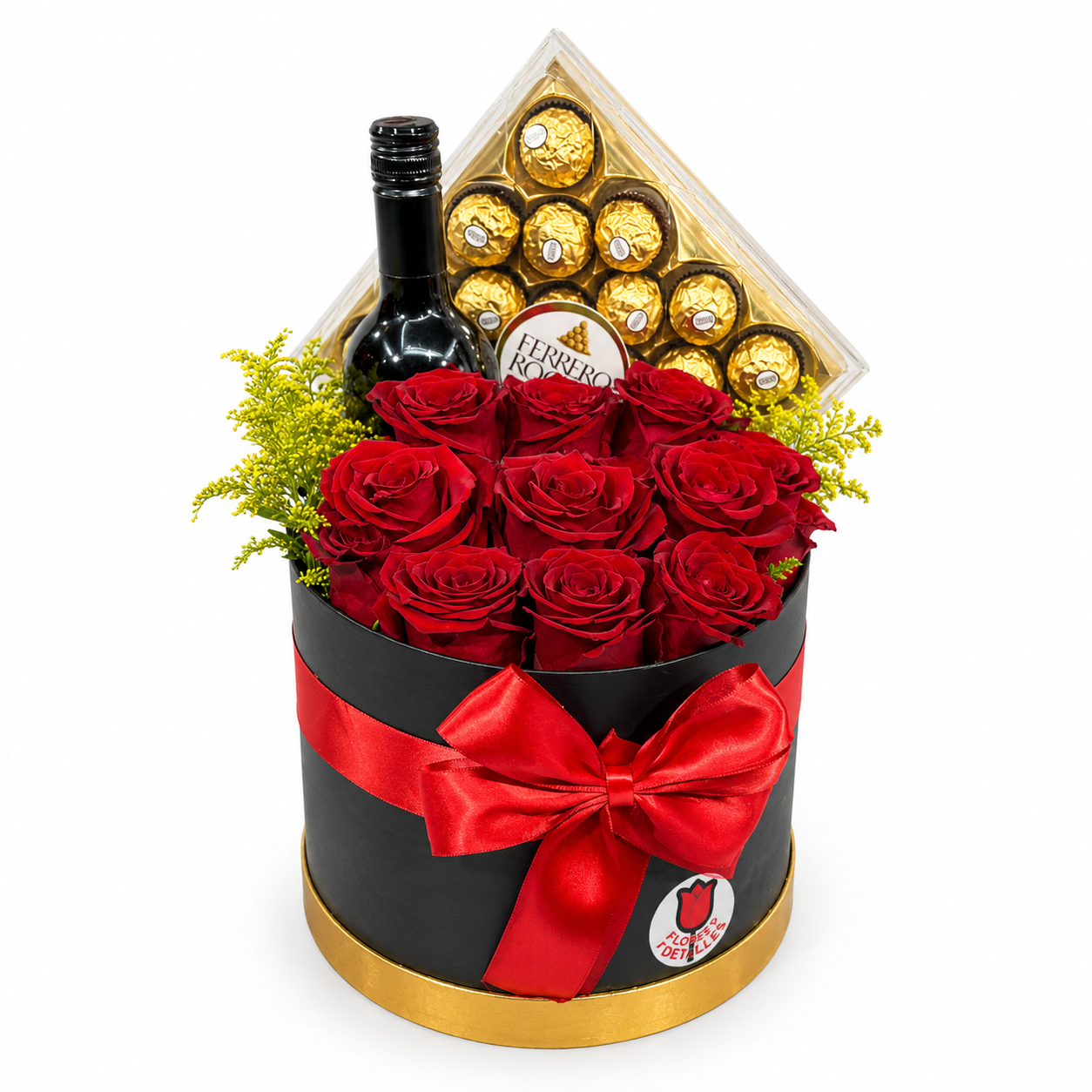 Box con 24 ferreros, rosas y vino 19 crimes