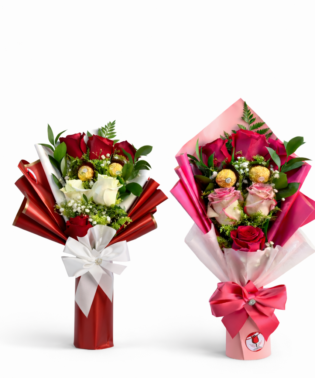 Ramo 6 rosas con envoltura