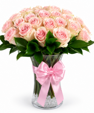 Jarrón de rosas importadas