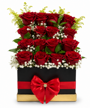Box de Rosas importadas con margaritas