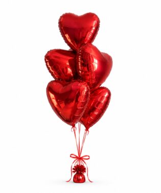 Bouquet de 5 globos metalicos en helio