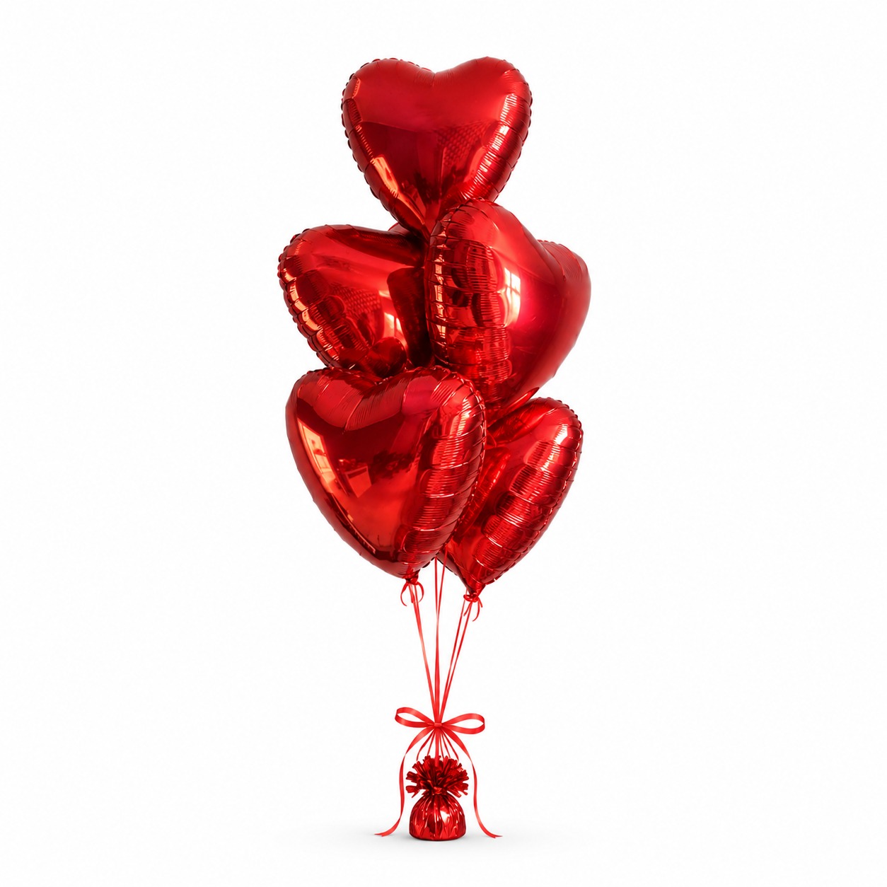 Bouquet de 5 globos metalicos de helio
