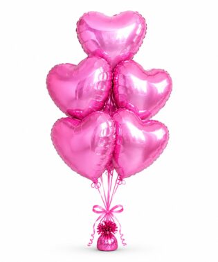 Bouquet de 6 globos metalicos en helio