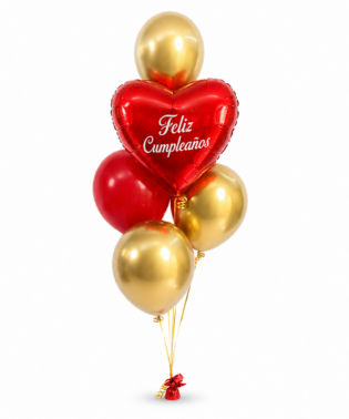 Bouquet de globo personalizado y globos de latex en helio