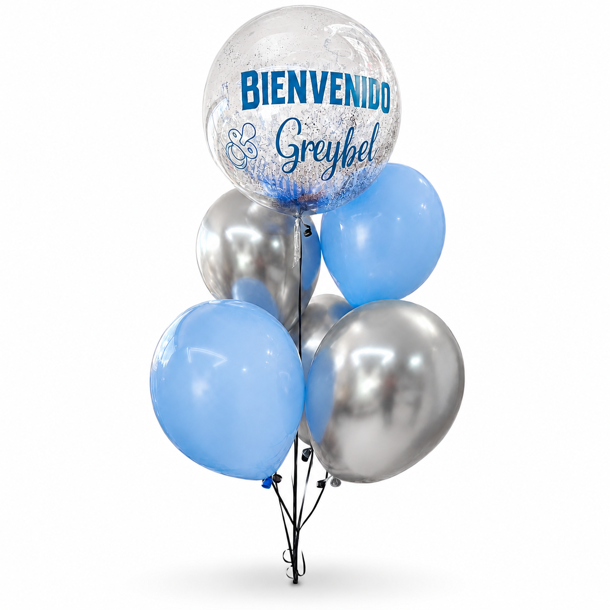 Bouquet de globo burbuja y latex en helio